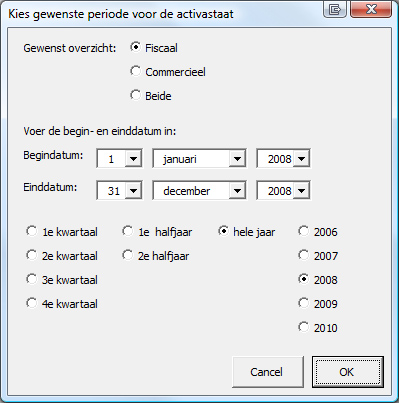 Het dialoogvenster in Word waarmee u heel gemakkelijk activastaten kunt genereren